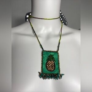 Olivia Dar talisman pouch fruit necklace 36”